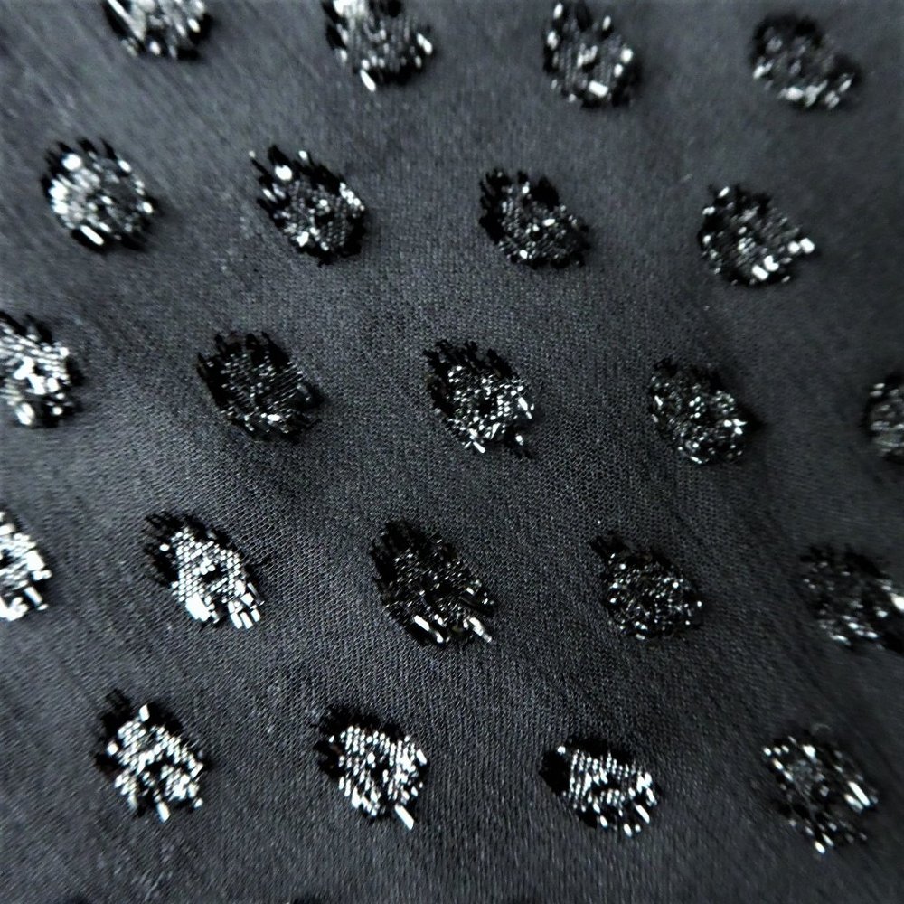 Vintage Lilly of California Sleeveless Blouse Black Sheer Cowl Neck Sparkley L - Picture 5 of 9